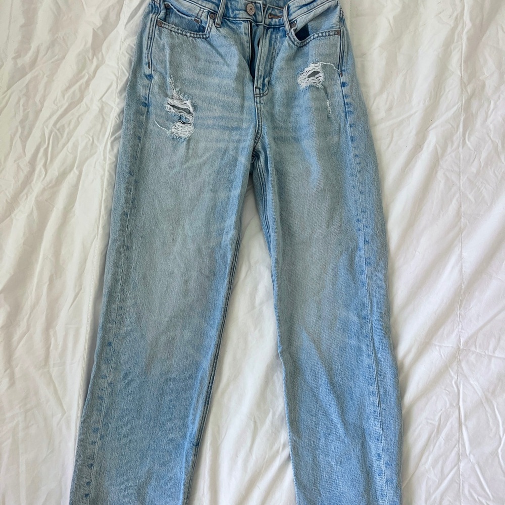 Light Blue Distressed Women's Jeans